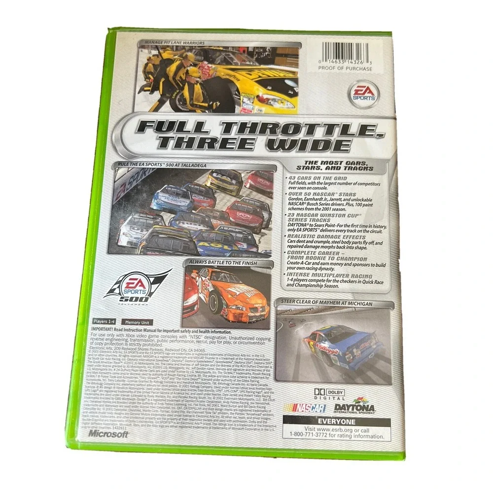 NASCAR Thunder 2002 Xbox Game Original Manual